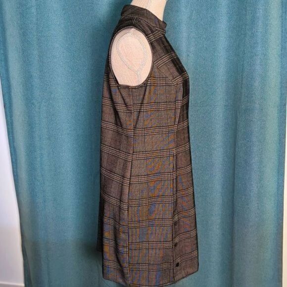 APT. 9 Women's Dress sleeveless plaid black and white size petite large - Picture 2 of 6